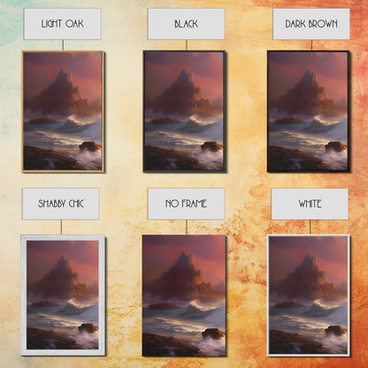 3 Piece Art Set, Seascape Painting Canvas Print, Beach House Decor, Sunset Painting, Original Painting, Boho Style Living Room Art