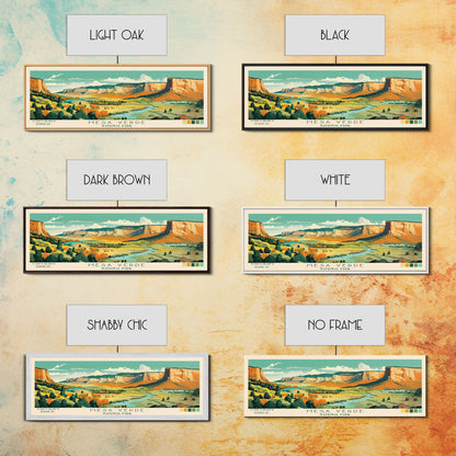 Mesa Verde National Park Panoramic Colorado Travel Art, National Park Print, Minimalist Travel Art, Midcentury Modern Style Landscape