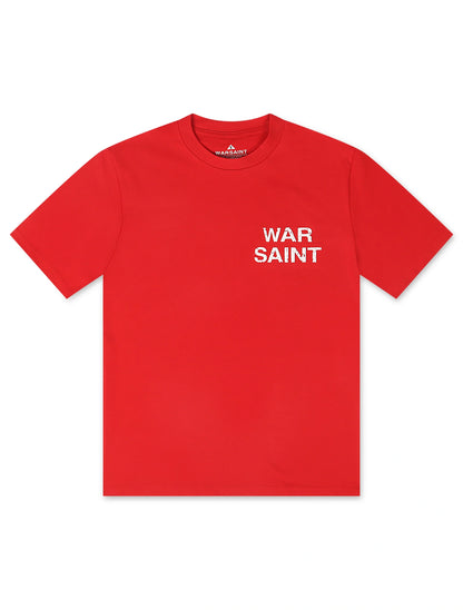 Warsaint LA Script Tee - Red/White