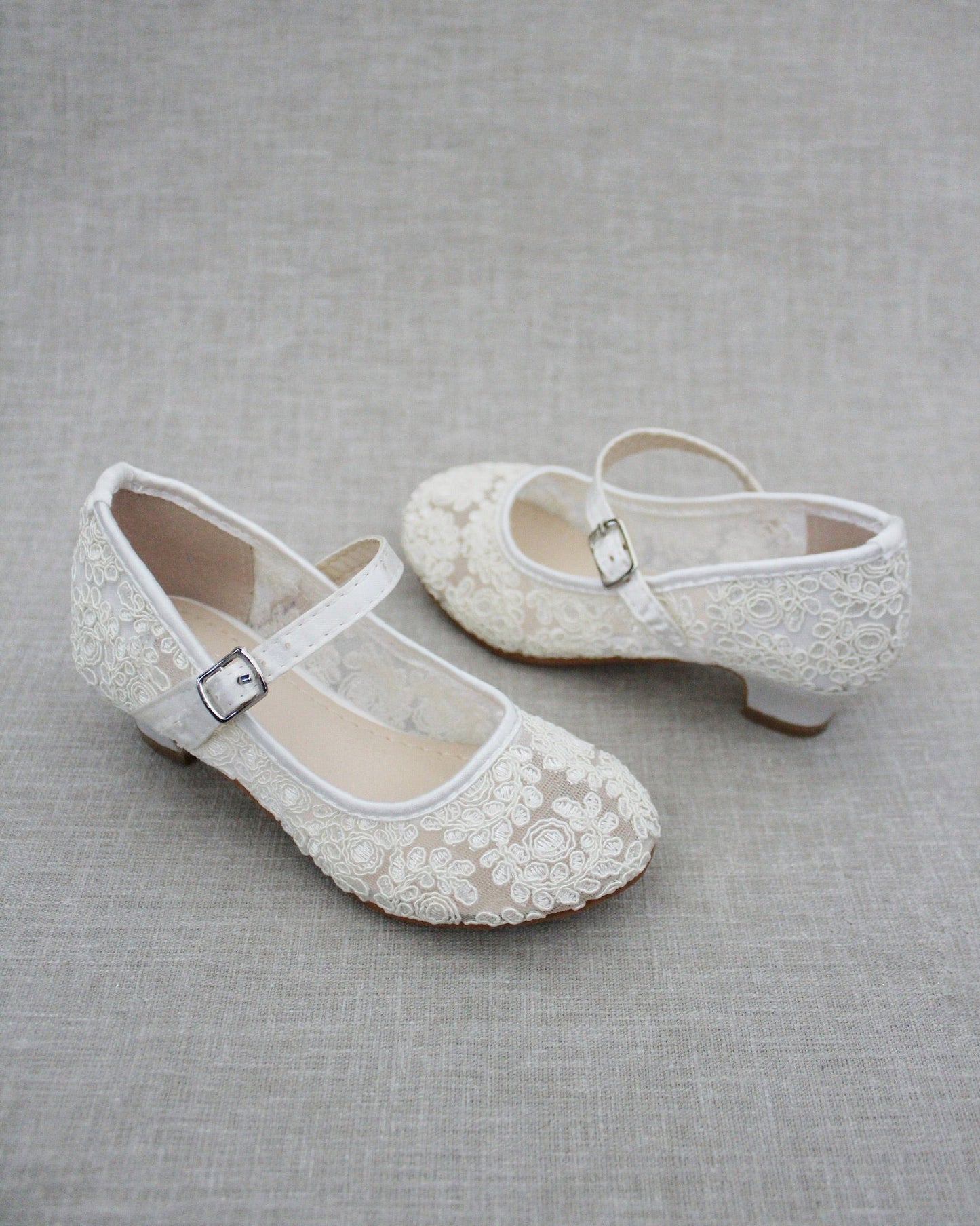 Crochet Lace Mary Jane Heels