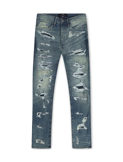 Jordan Craig Mens Vintage Wash Skinny Jean  - Azure Gold