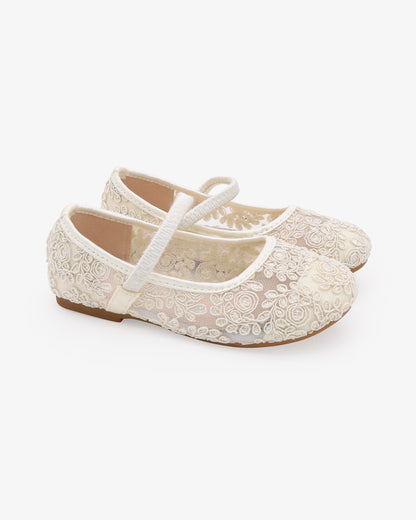 Crochet Lace Mary Jane Flats