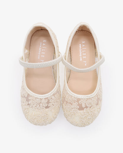 Crochet Lace Mary Jane Flats