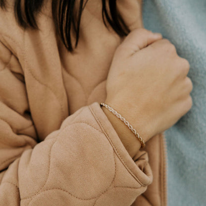 Naomi Gold Filled Rope Bracelet