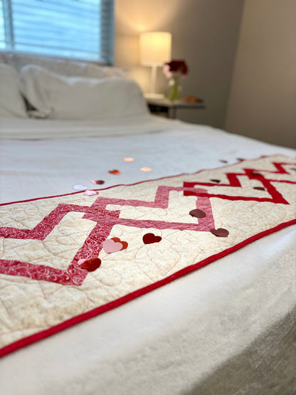 Linked Hearts Quilted Table Runner Kit