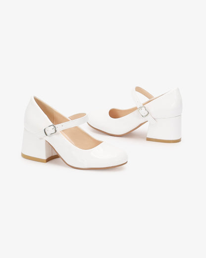 Patent Mary Jane Girls Block Heel