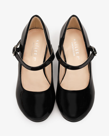 Patent Mary Jane Girls Block Heel