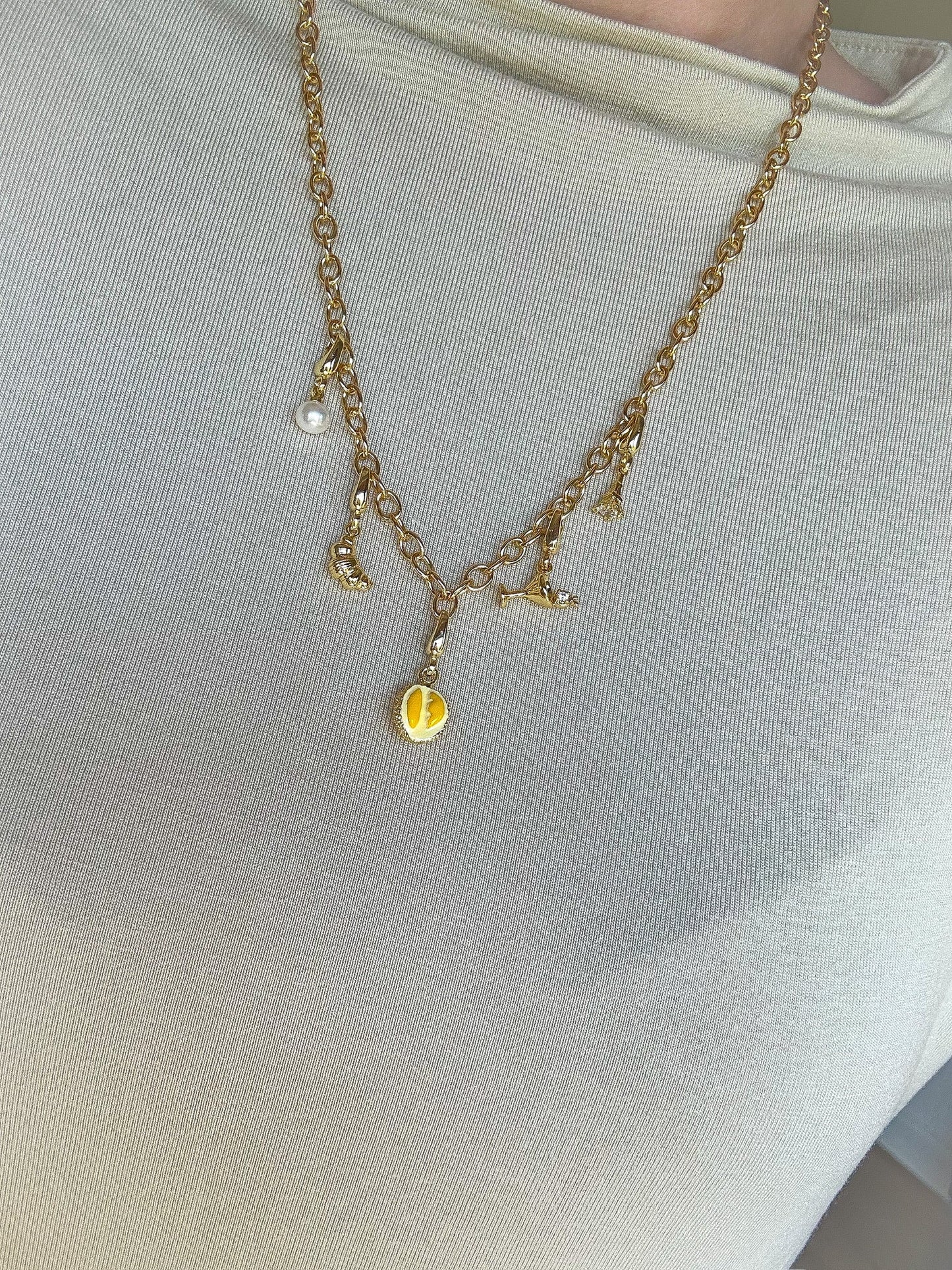 Charm Necklace Link Chain