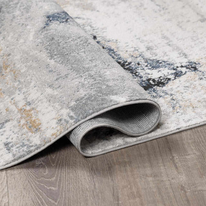 Kirkland Dark Blue Marble Rug