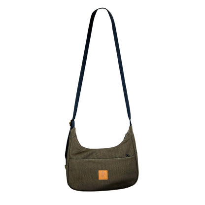 Crossbody Crescent Bag - Canvas Shoulder Bag for Women