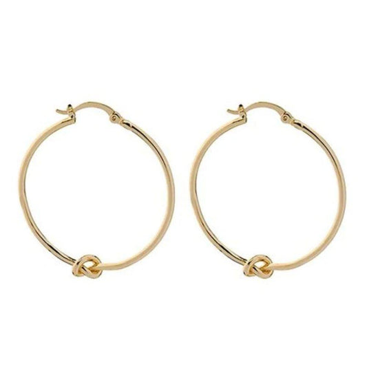 Knot Hoop Earrings