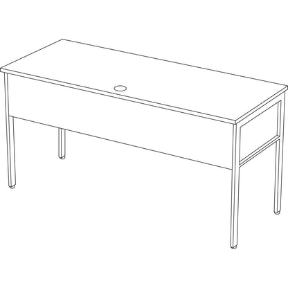 Linea Italia Urban Series Desk Workstation, 59" x 23.75" x 29.5", Ash