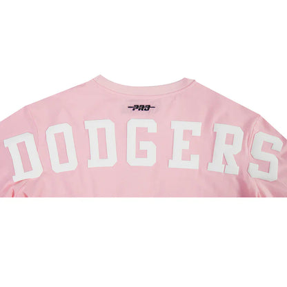 Pro Standard Womens LA Dodgers Wingspan Boxy Tee  - Pink