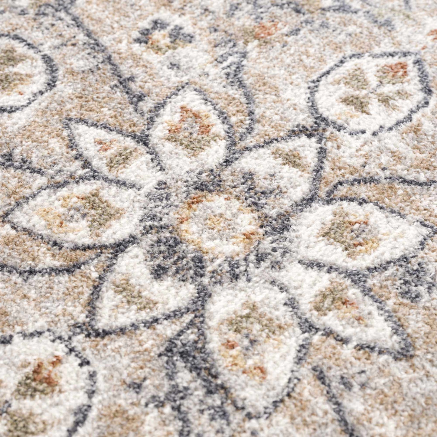 Hiti Cream Flat Pile Washable Rug