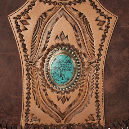 Sedona Tassle Bag - Oiled Ruby Leather