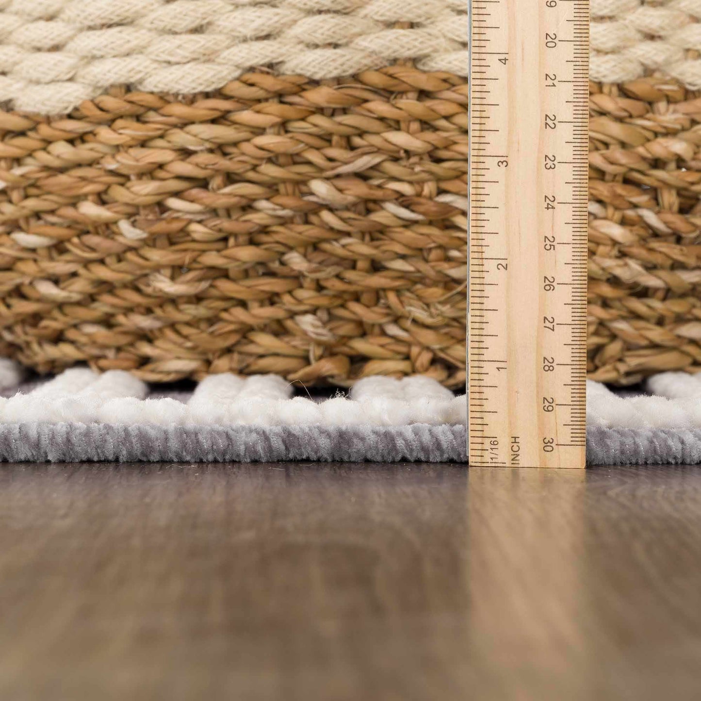 Deron Gray Rainbow Washable Rug