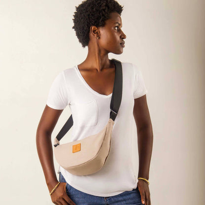 Round Mini Shoulder Bags for Women - Canvas Bag