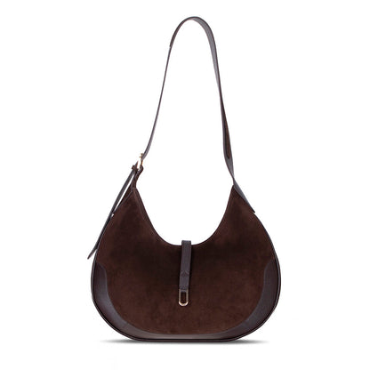 Rosa Women’s Leather Shoulder Bag – Genuine Leather Crescent Bag for Everyday Elegance | Minimal & Handcrafted