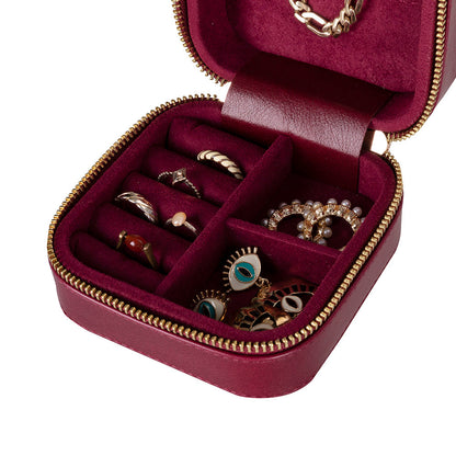 Amanda Leather Jewelry Box, Medium