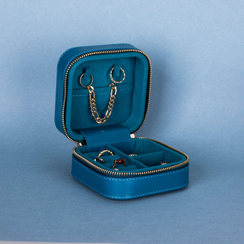 Amanda Leather Jewelry Box, Medium
