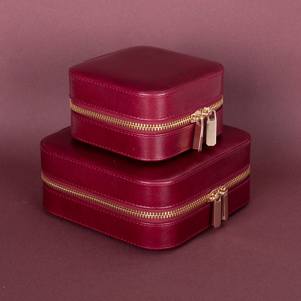 Amanda Leather Jewelry Box, Medium