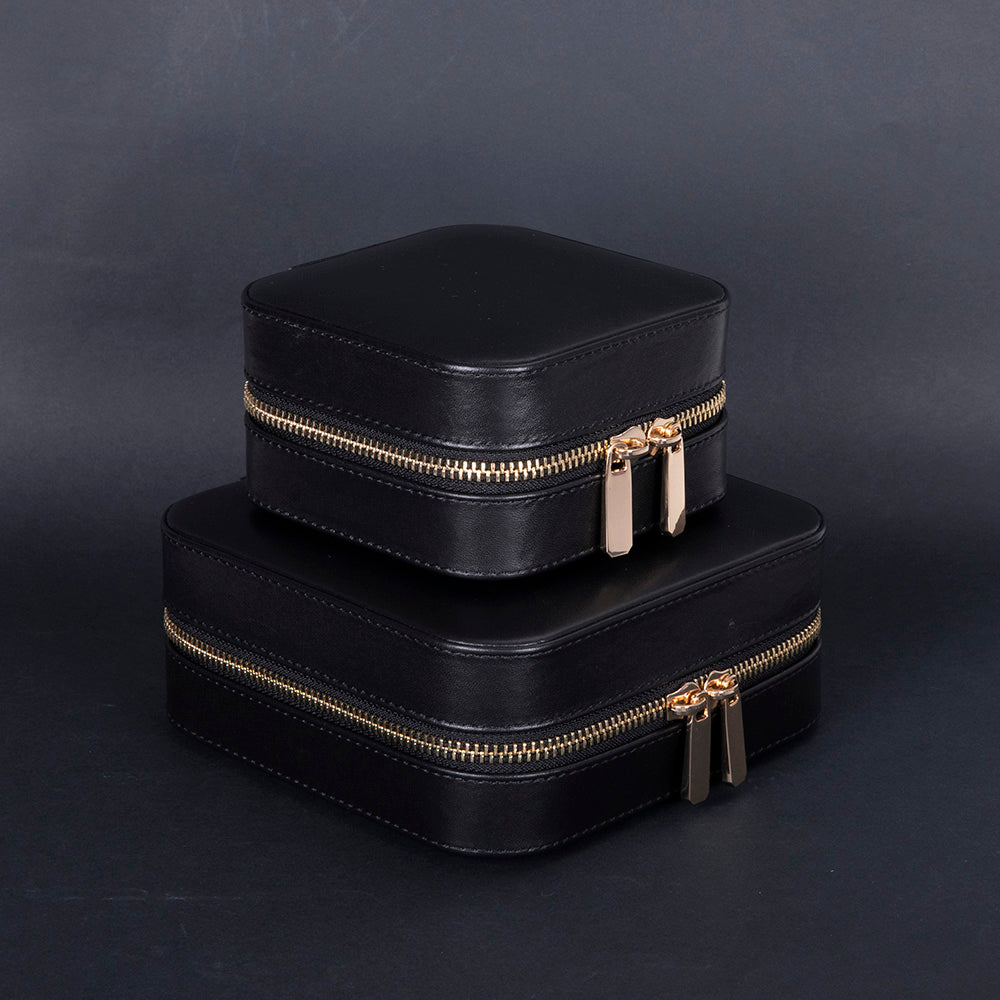 Amanda Leather Jewelry Box, Medium