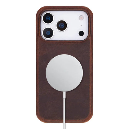 iPhone 17 Pro Full-Grain Leather Slim Case MagSafe – Ultimate Jacket Series