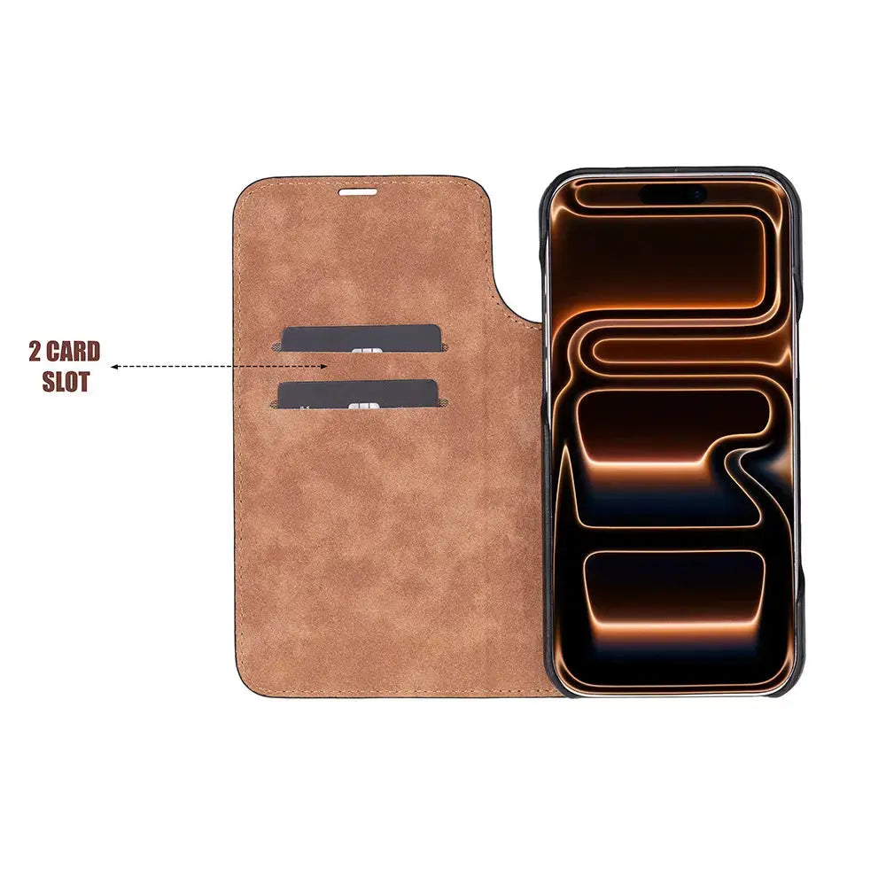 iPhone 17 Pro Genuine Leather Folio Case – Sonat Series