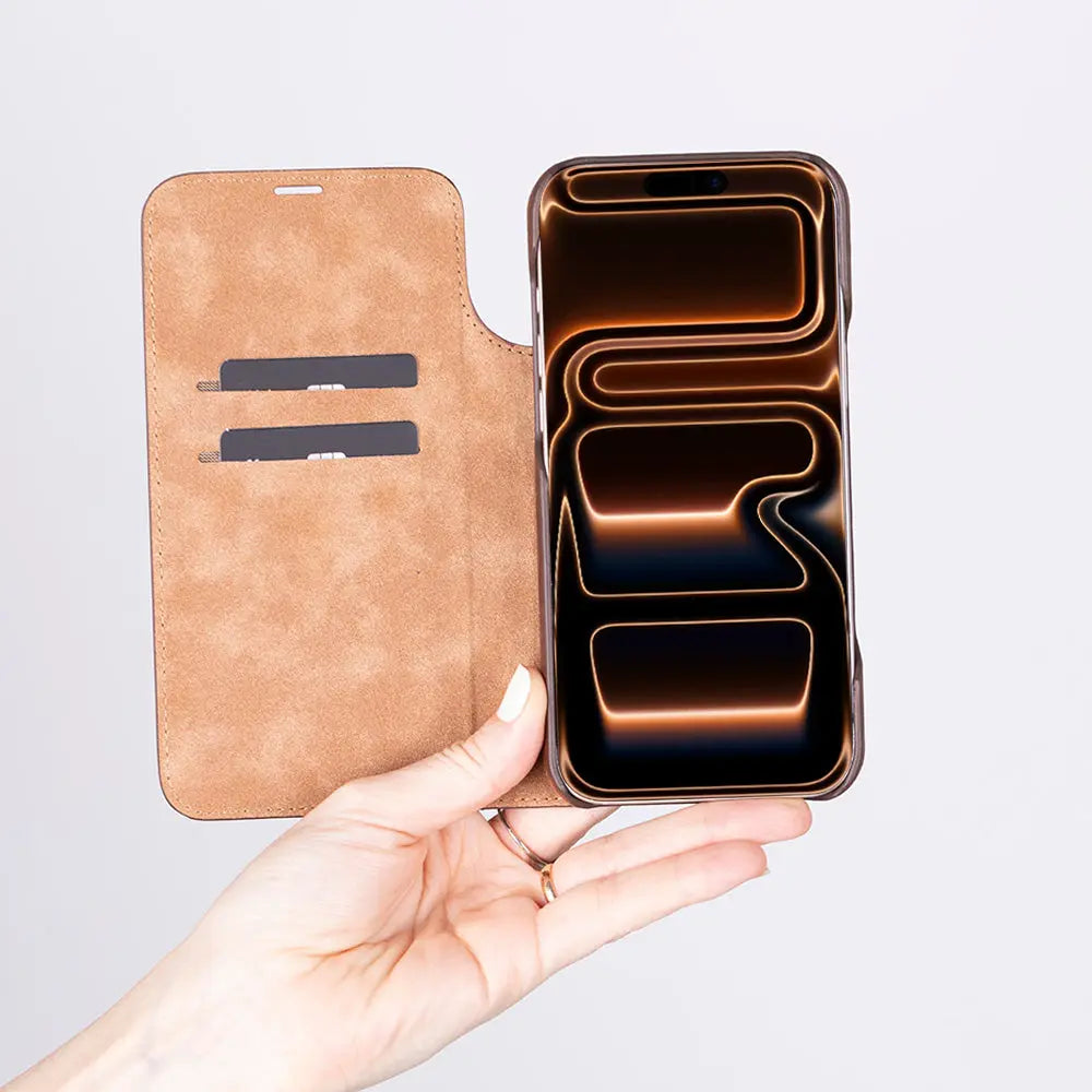 iPhone 17 Pro Genuine Leather Folio Case – Sonat Series