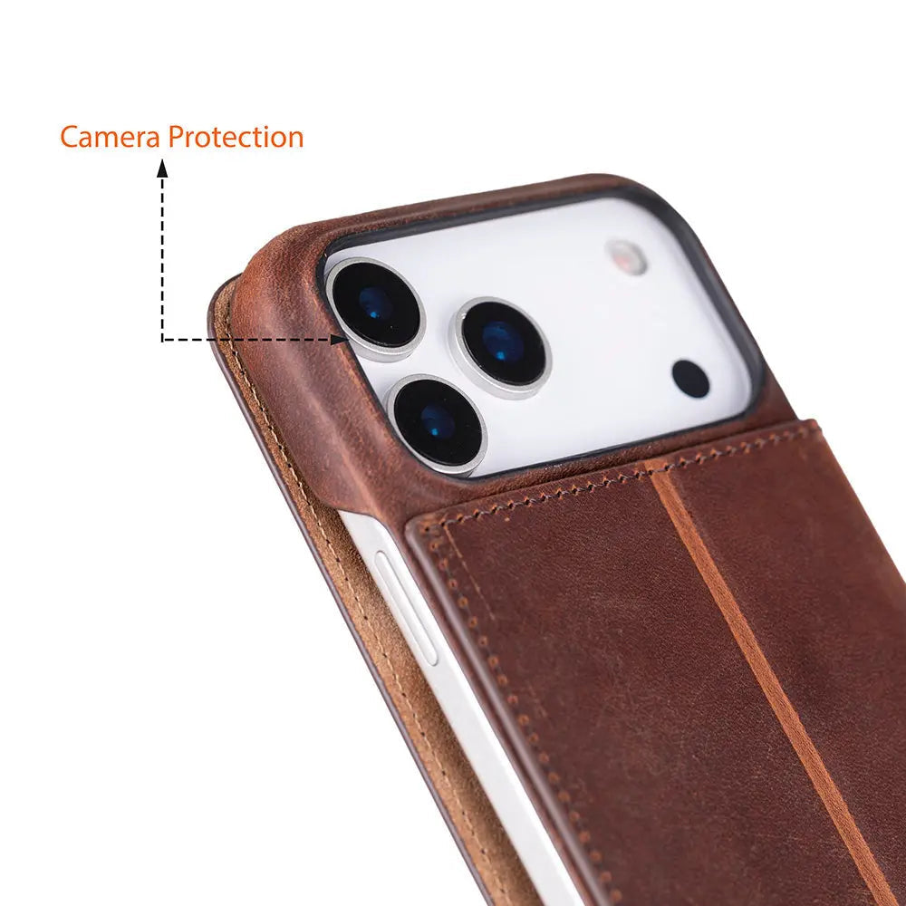iPhone 17 Pro Genuine Leather Folio Case – Sonat Series