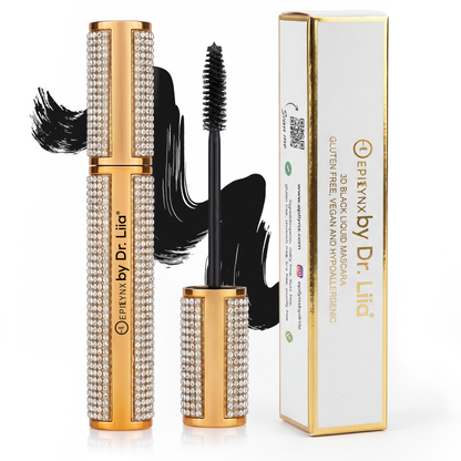 Mega Volume Vegan Mascara – Smudge-Proof with Handmade Diamond Case