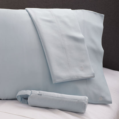 Clean Design Home® Satin Pillowcase, set of 2 + Matching Travel Bag