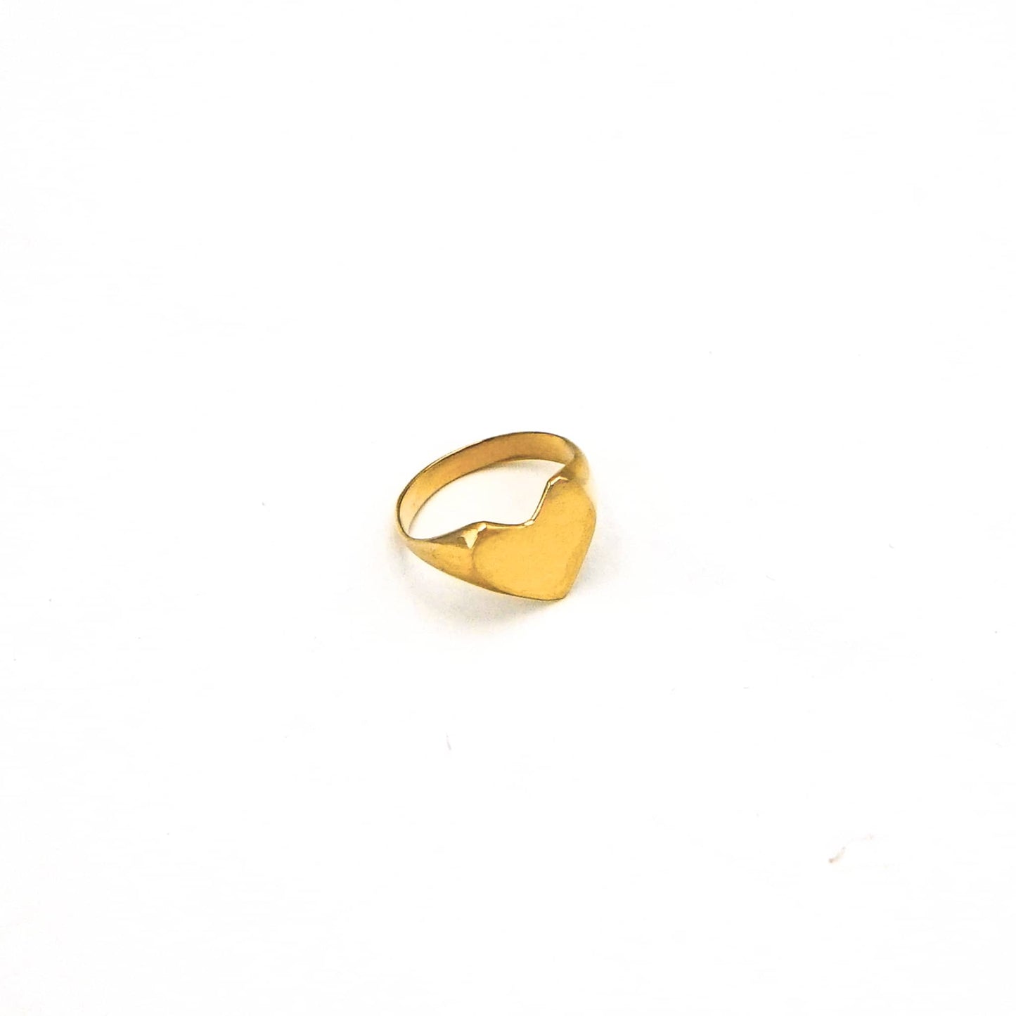 Heart Signet Brass Ring for Women | Mawi