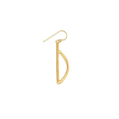 Brass Letter D Drop Earrings | Moyo