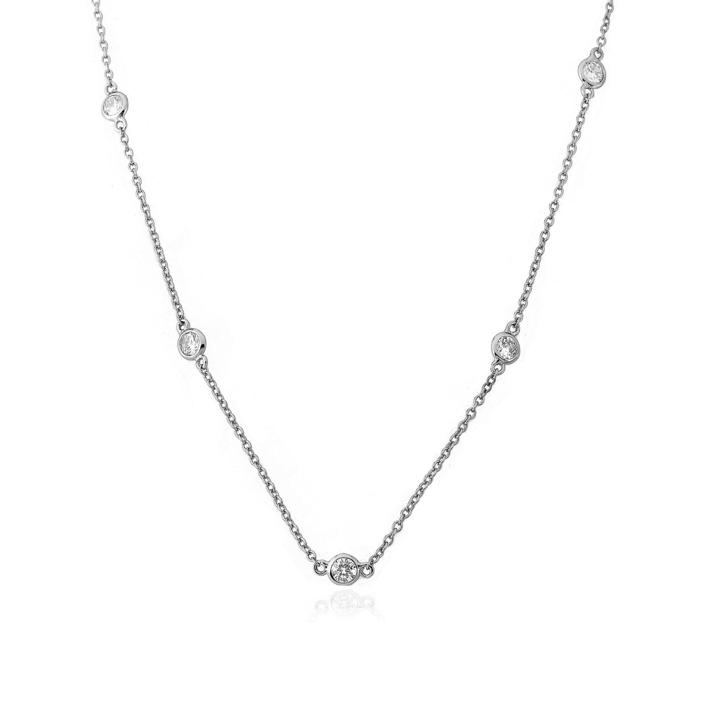 14k Gold Plated Retro Diamond By The Yard Necklace
