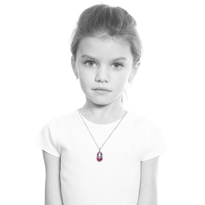 Enamel Baby Shoe Necklace