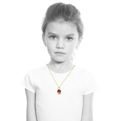 Enamel Cupcake Necklace