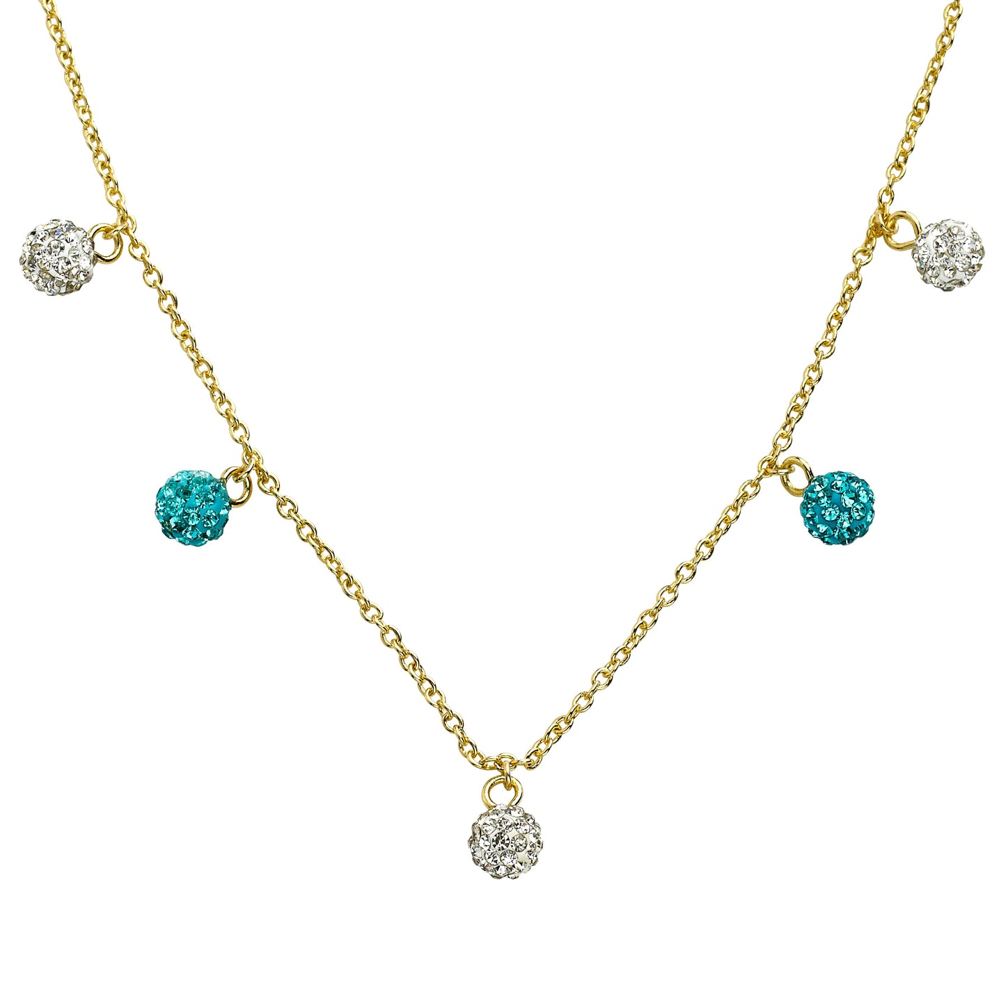 Crystal Ball Dangle Necklace
