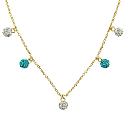Crystal Ball Dangle Necklace