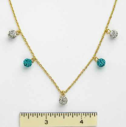 Crystal Ball Dangle Necklace