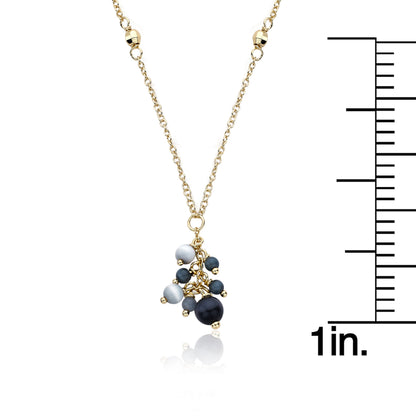 Cat Eye Cluster Necklace