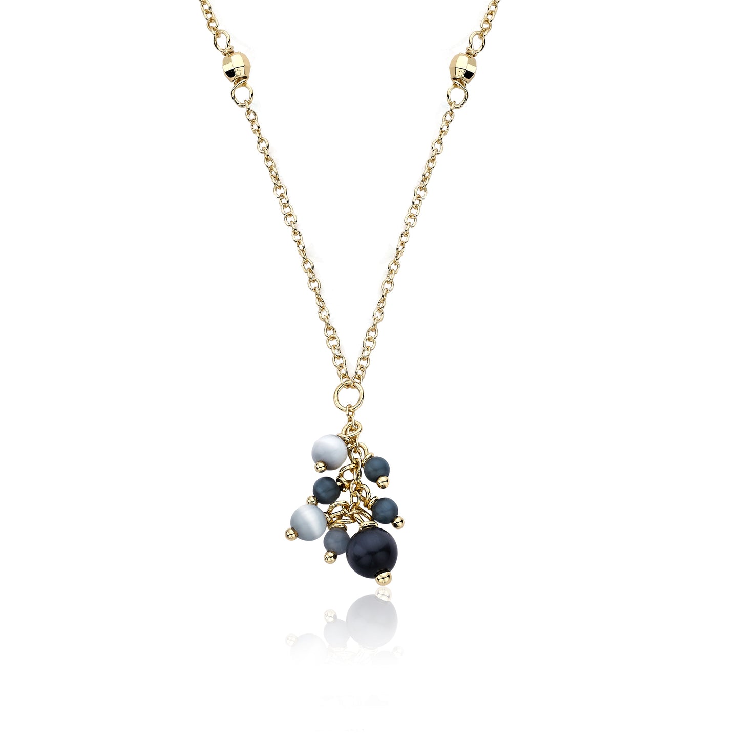 Cat Eye Cluster Necklace