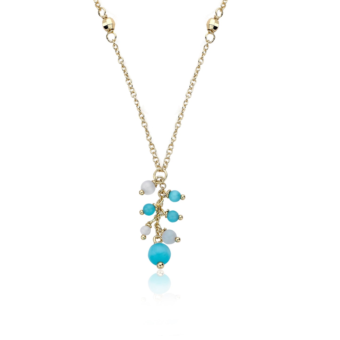 Cat Eye Cluster Necklace