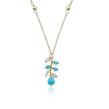 Cat Eye Cluster Necklace