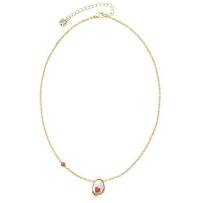 Mother Of Pearl Heart Necklace