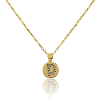 LMTS Classic! Initial Disc Pendant Necklace
