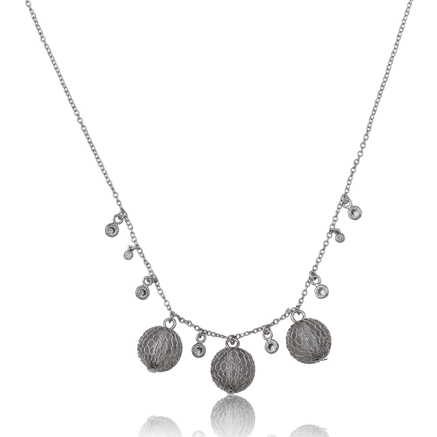 Lucite Ball Dangle Necklace