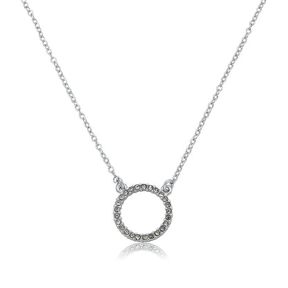 Open Circle Cz Necklace
