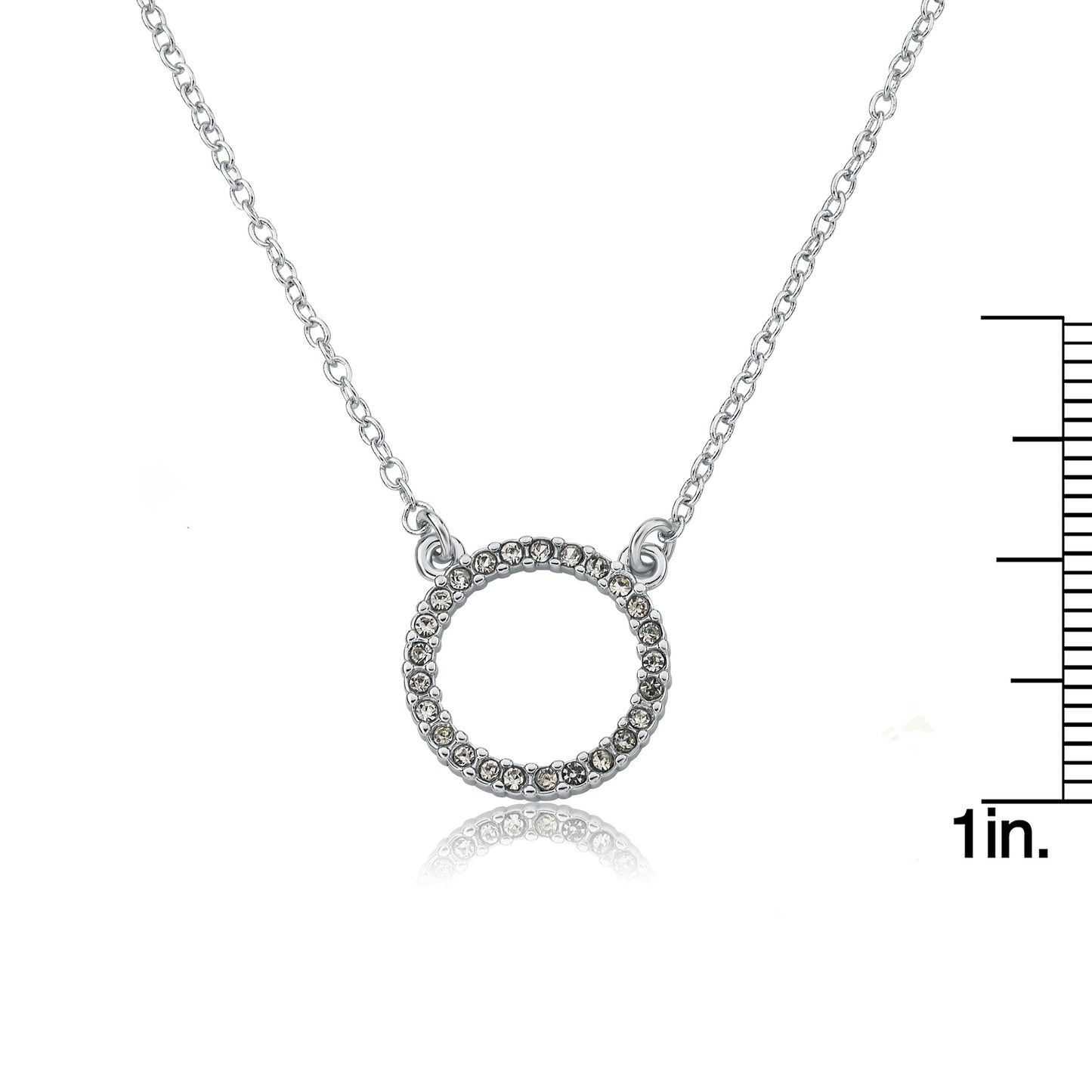 Open Circle Cz Necklace