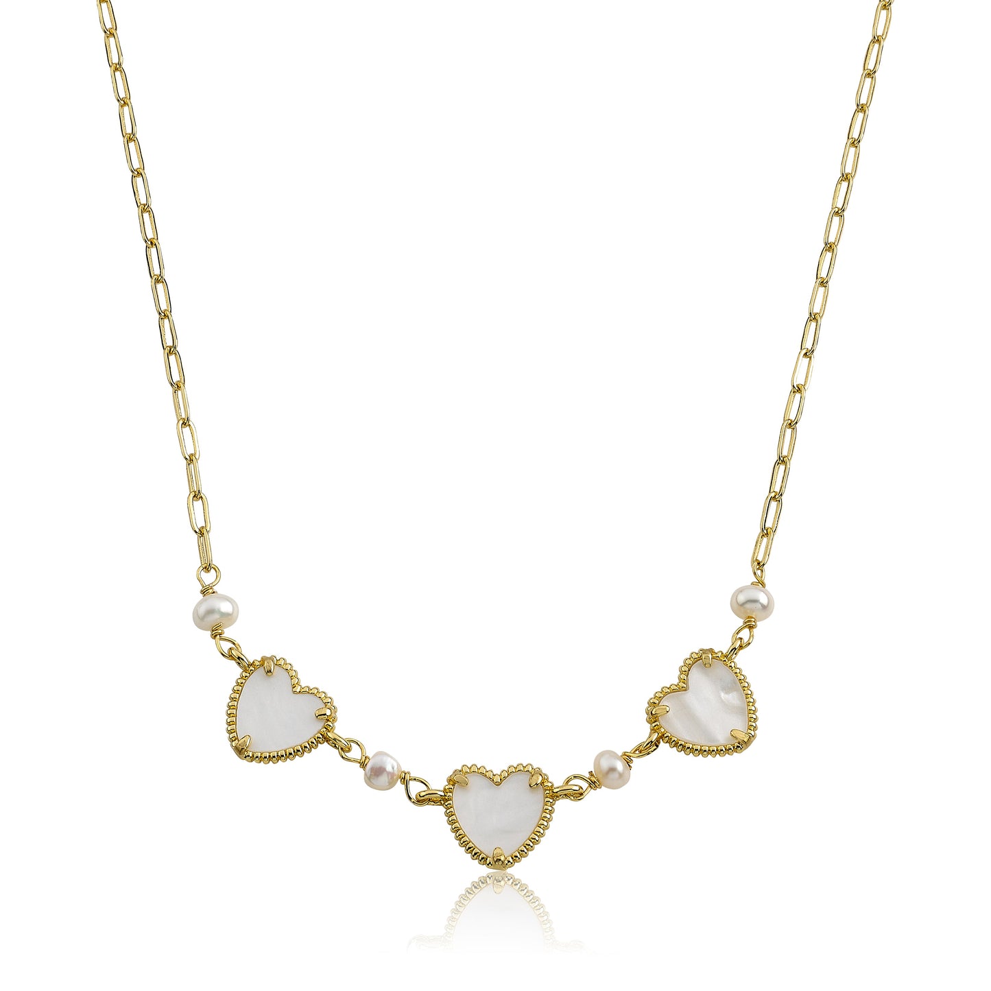 Mother of Pearl Heart Necklace